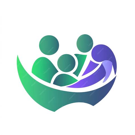 Teamwork Logo Group Of People In A Circle Teamwork Symbol Vector