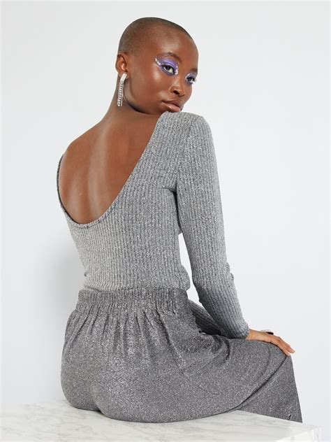 Body En Maille Bisou Gris Kiabi 13 00