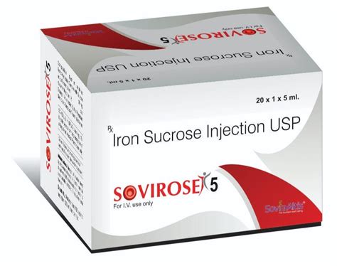 Iron Sucrose Injection Usp Packaging Type Box Packaging Size X