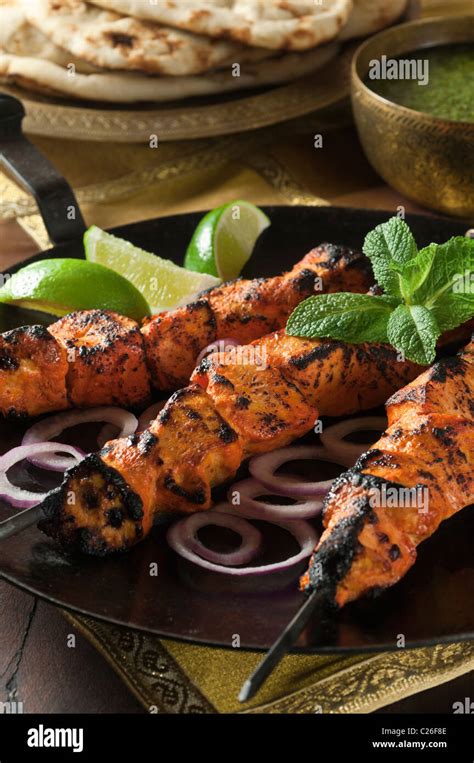 Chicken Tikka Indian Food Stock Photo Alamy