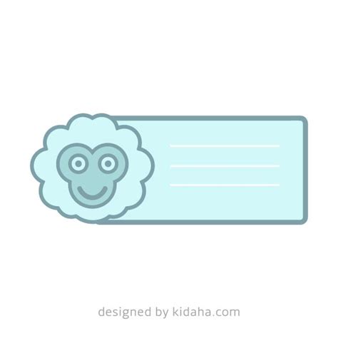 Cute sheep face name tag clipart – KIDAHA