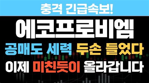 에코프로비엠 공매도 세력 두손 들었다 이제 미친듯이 올라갑니다 에코프로비엠주가 에코프로비엠주가전망 에코프로비엠전망