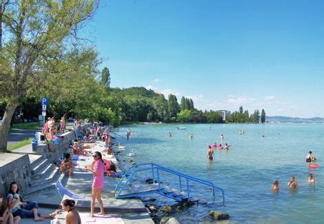 Beaches of Tihany on lake Balaton