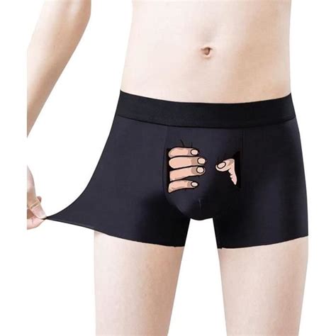 Homme Boxer Cale On Sous V Tement Sexy Boxer Shorty Respirant Doux