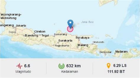 Gempa Tuban Terkini M6 6 Ini Daftar Daerah Yang Rasakan Guncangan