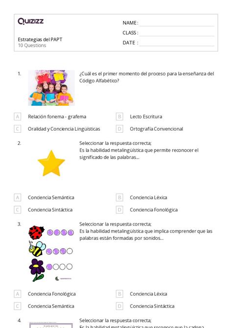 50 Estrategias De Comprensión Lectora Hojas De Trabajo Para Jardín De