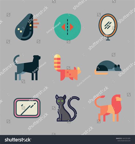 Cat Icon Set Vector Set About Stock Vector Royalty Free 1261251205