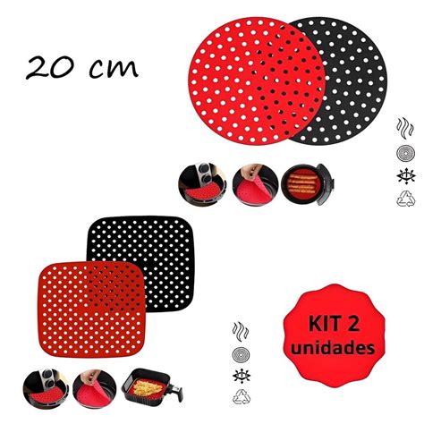 Kit Tela Tapete Culin Rio Airfryer Fritadeira Silicone Cm Submarino