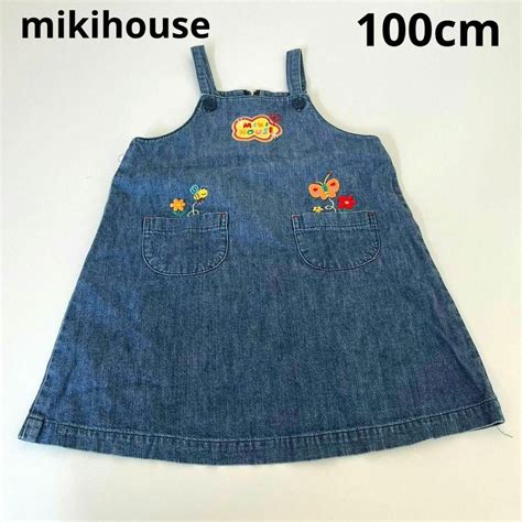 Mikihouse Mikihouse ミキハウス デニム ジャンパースカート 100cm 蝶・ハチの通販 By レディースones