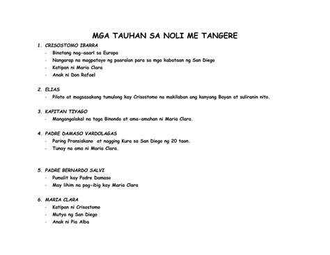 Dokumen Tips Mga Tauhan Sa Noli Me Tangere Docx