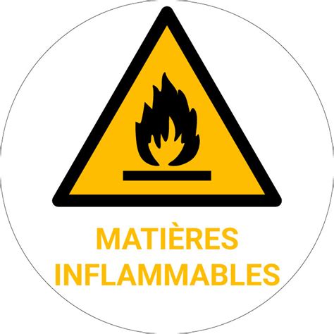 Panneau pictogramme Matières inflammables