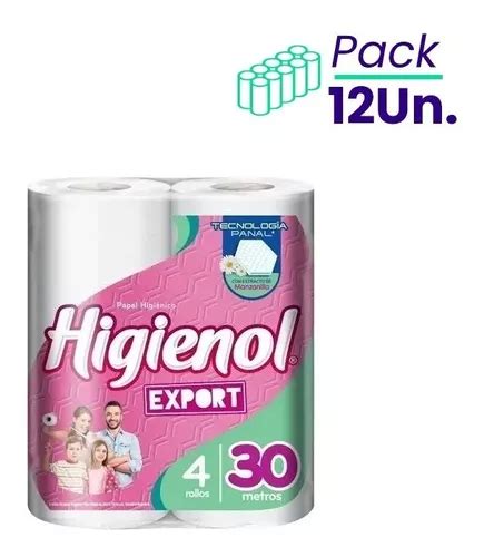 Papel Higiénico Higienol Export Hoja Simple 4x30m X12