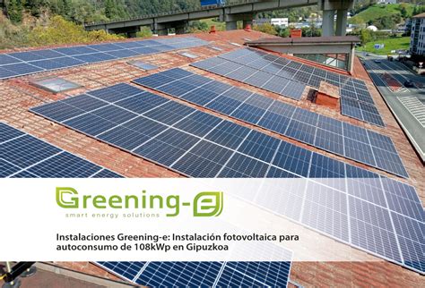 Instalaciones Greening e Instalación fotovoltaica para autoconsumo de