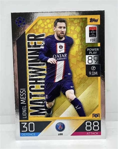 MATCH ATTAX 2022 23 Lionel Messi Matchwinner Foil Card Psg Paris 188