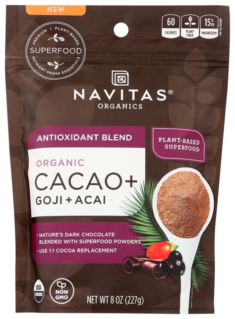 Navitas Organics Organic Cacao Antioxidant Blend 8 OZ Superfood