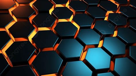 Latar Belakang3d Merender Latar Geometris Heksagonal Wallpaper 3d