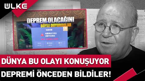 Depremi Nceden Haber Verdiler D Nya Bunu Konu Uyor Youtube