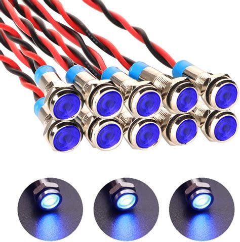 Amazon Gebildet 10pcs 6mm Waterproof Wired LED Indicator Light AC