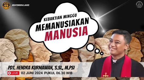 Ibadah Kebaktian Minggu Gkj Mergangsan Juni Youtube