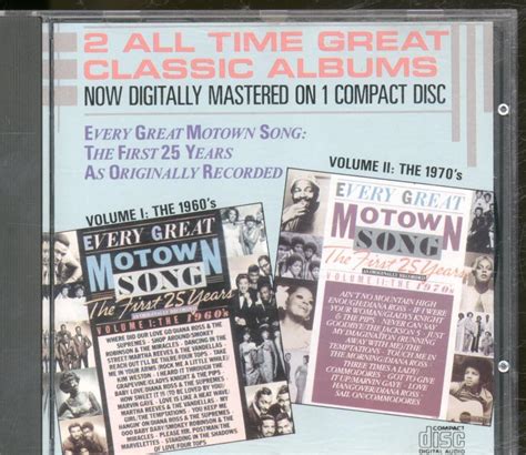 Every Great Motown Song The First 25 Years Volumes 1 2 By Various