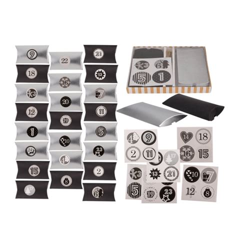 Adventskalender Schwarz Silber Junior Partyshop Ch