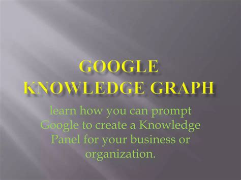 google knowledge graph