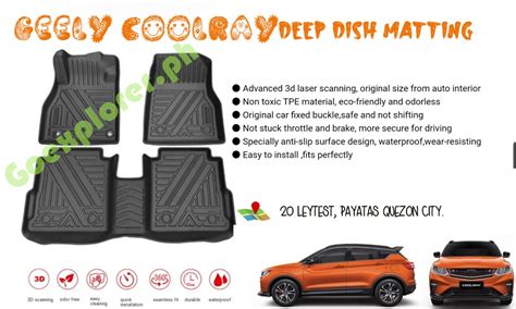 Geely Coolray Deep Dish Matting Car Parts Accessories Body Parts