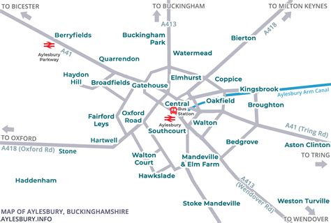 Aylesbury Town Neighbourhoods Map & List • Buckinghamshire