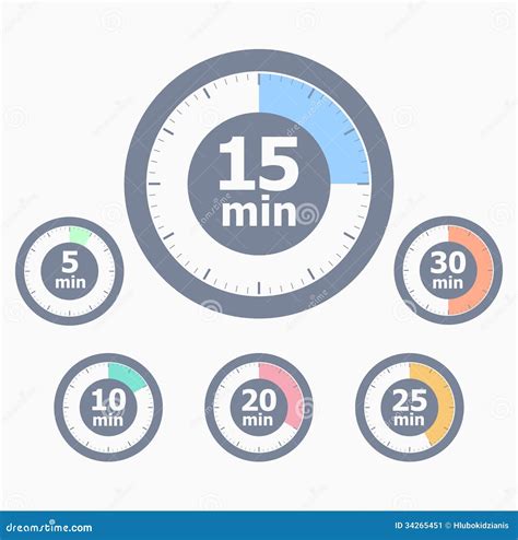 Set Of Timers Stock Vector Illustration Of Interval 34265451