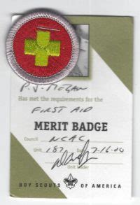 First Aid Merit Badge Type H Plastic Trading Eagles