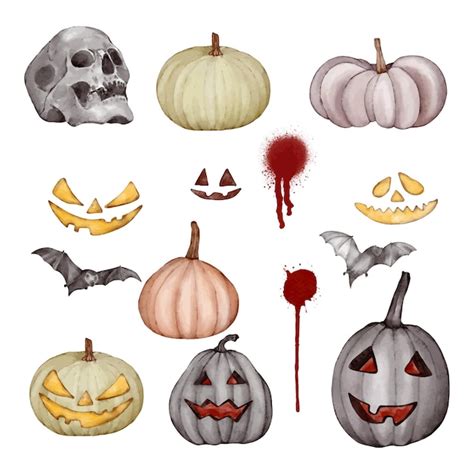 Premium Vector Halloween Set With Various Accessories