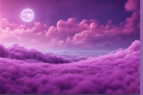 Premium AI Image | Neon purple sky cloudy background