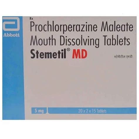 Stemetil Md Prochlorperazine Maleate Mouth Dissolving Tablets Mg At