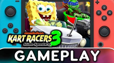 Nickelodeon Kart Racers 3 Slime Speedway Nintendo Switch Gameplay