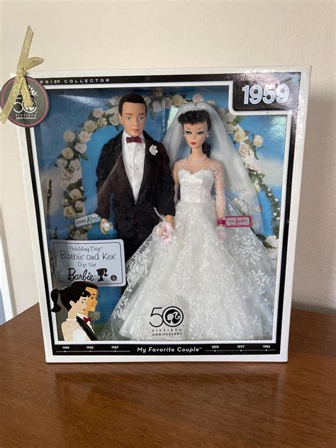 Vintage Reproduction Barbie And Ken Set 50th Anniversary Wedding Day