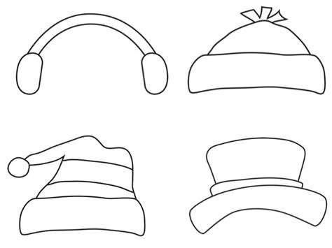 Snowman Hat Template Four Unique Designs