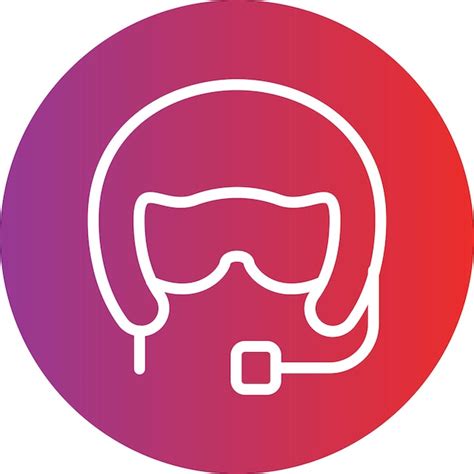 Premium Vector Pilot Helmet Icon Style