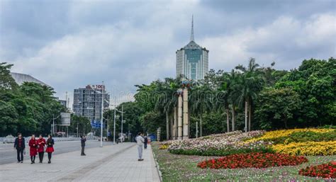 NANNING, CHINA August 2018: Nanning Food Street Crowded On Trave ...