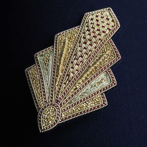 G5010 Art Deco Goldwork Brooch Royal School Of Needlework In 2021