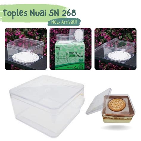 Jual Toples Kue Kering Segi Nuai Sn Isi Pcs Toples Dessert Box