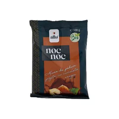 Noc Noc Alune De Padure Prajite Cu Ciocolata Neagra Eco 100g Allu