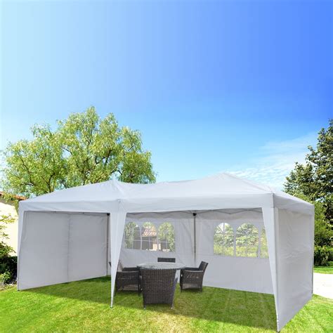 SEGMART Canopy Tent With 4 Sidewalls 10 X 20 Ft Portable Shade Folding