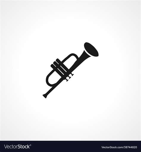 Music trumpet icon simple Royalty Free Vector Image