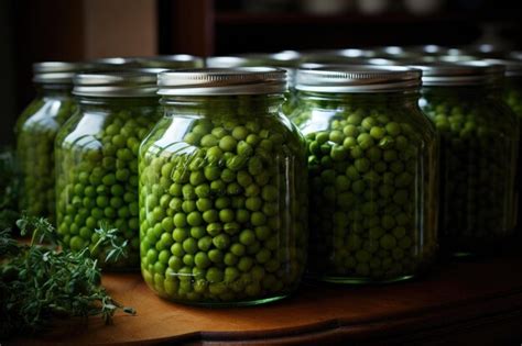 Premium AI Image Sterilized Peas In A Jar Generative AI