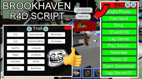 Brookhaven R6 Trolling Gui R4D Admin Kick Ban Script Hub Hydrogen