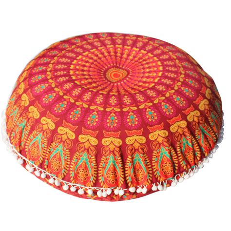 Buy Large Mandala Floor Pillows Round Bohemian Meditation Cushion Cover