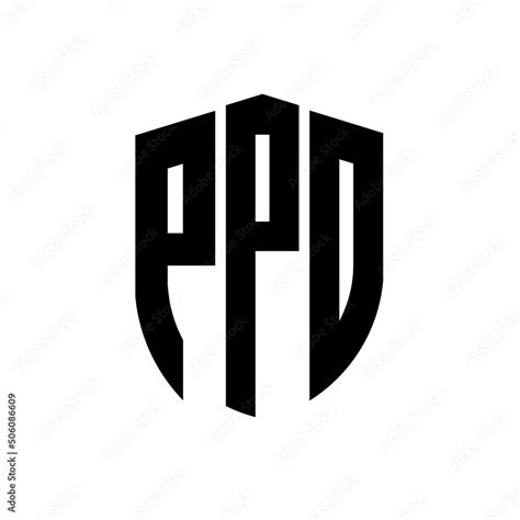 PPD letter logo design. PPD modern letter logo with black background ...