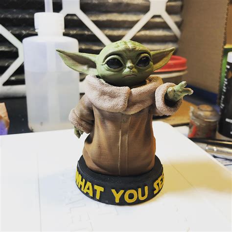 Printed And Painted Baby Yoda R 3Dprinting