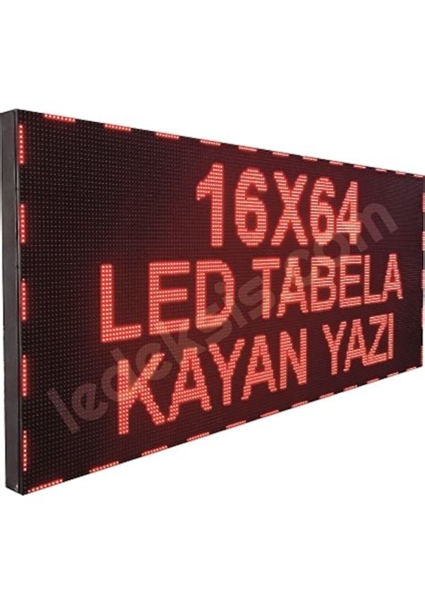 Led Tabela kayan Yazı 16x64cm kırmızı Fiyatları ve Özellikleri