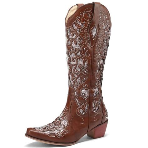 Bottes Santiag Marron Boutique Cowboy